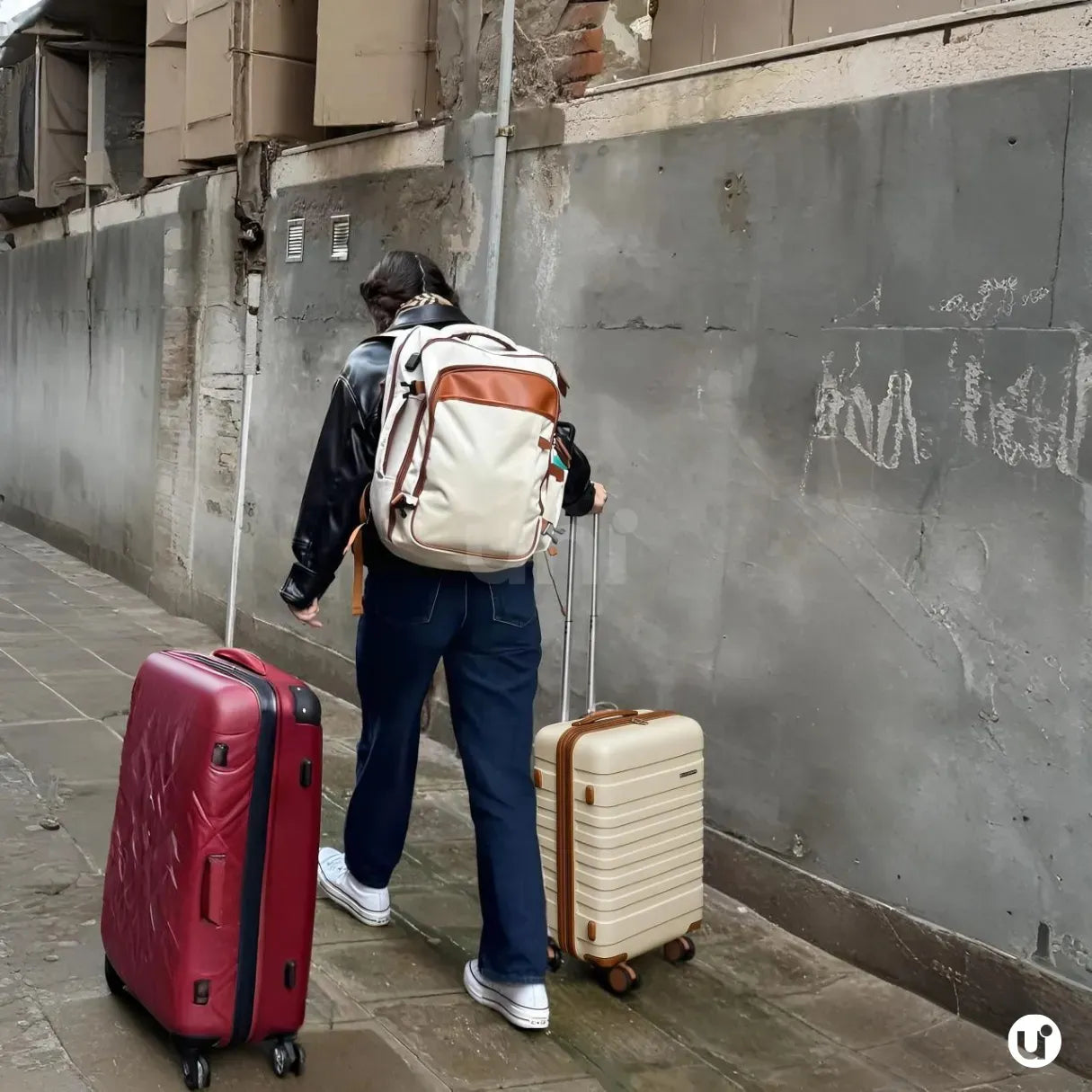 Mala de bordo feminina Novatech em ABS e policarbonato, com design elegante e resistente, ideal para levar na cabine do avião sem despachar.