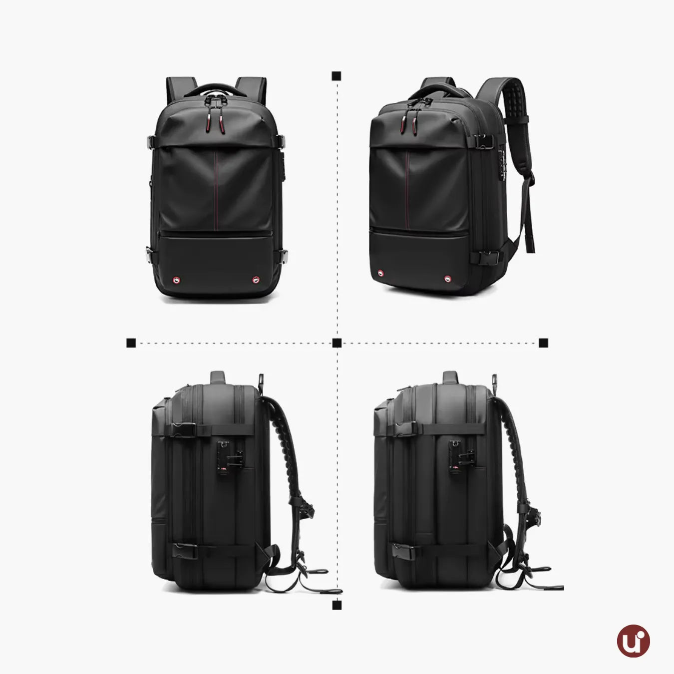 Mochila de viagem feminina AirBag Pack de 60 litros em tecido Oxford impermeável, com sistema a vácuo integrado, ideal para evitar taxas de bagagem.