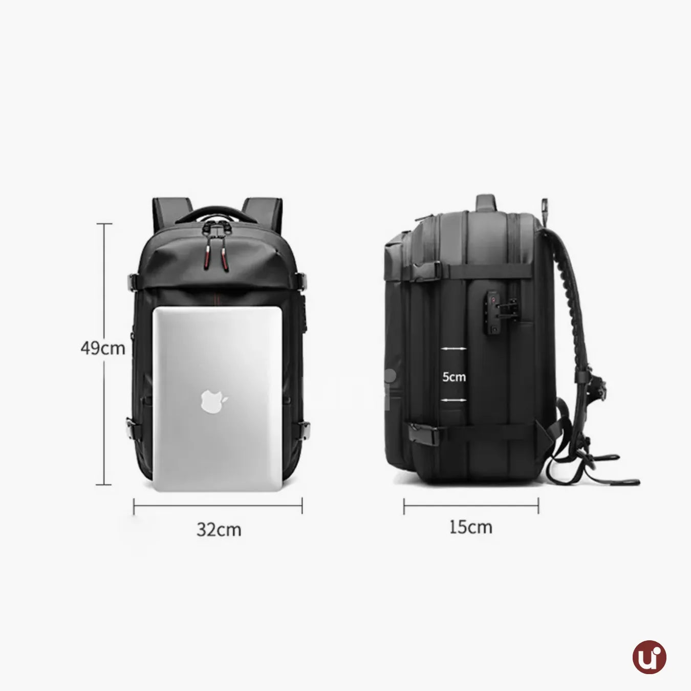 Mochila de viagem feminina AirBag Pack de 60 litros em tecido Oxford impermeável, com sistema a vácuo integrado, ideal para evitar taxas de bagagem.