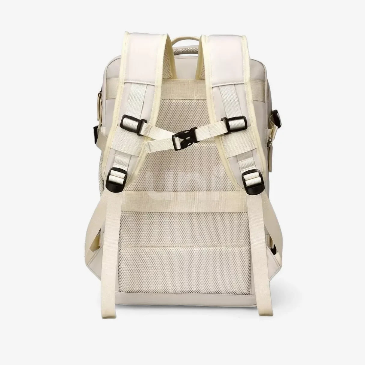 Mochila de viagem expansível feminina BellaJourney 2.0 em tecido Oxford impermeável, com design elegante e tamanho ideal para levar na cabine sem pagar taxa extra.