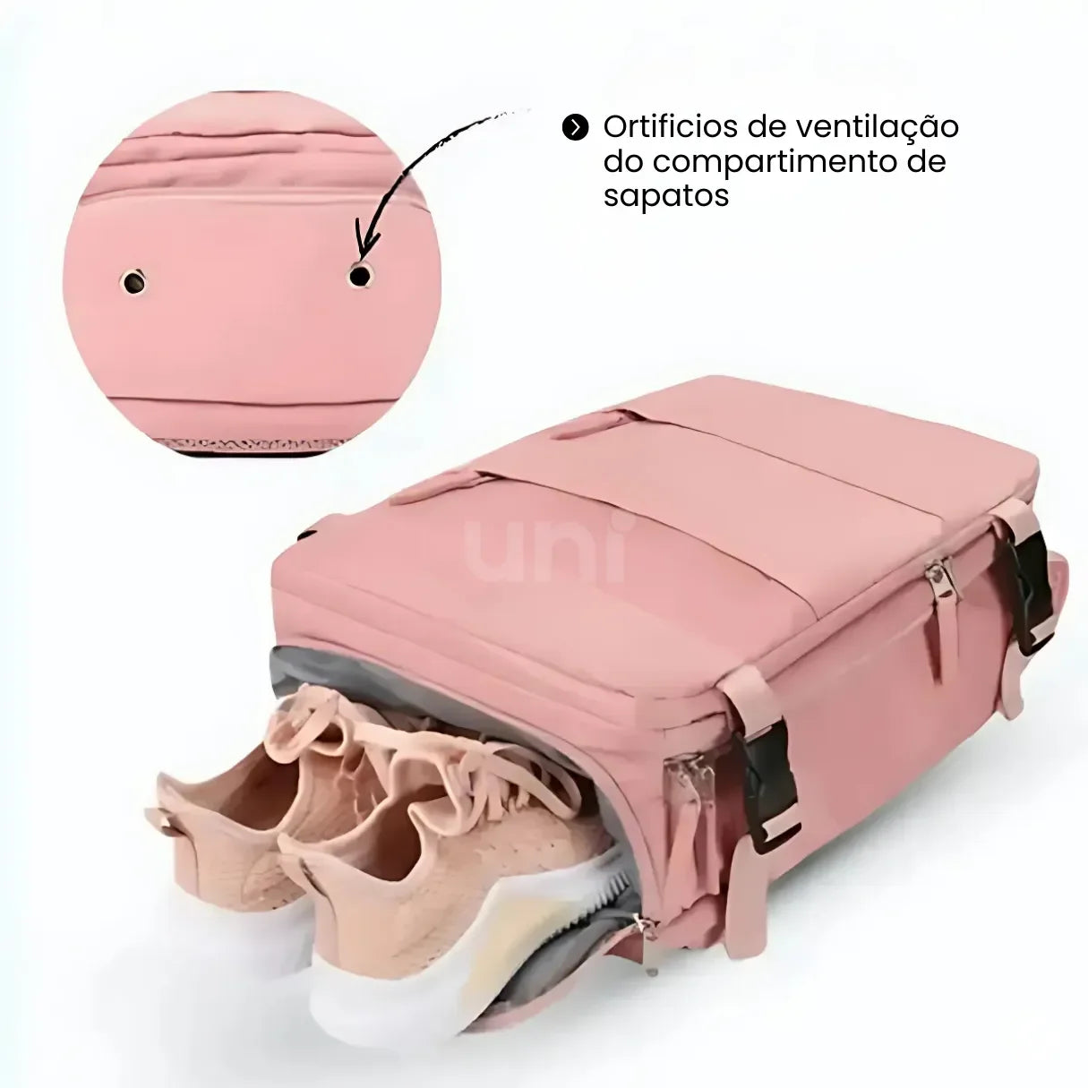Mochila de viagem feminina BagTravel de 35 litros impermeável, com design moderno e tamanho perfeito para levar como bagagem de mão no avião.