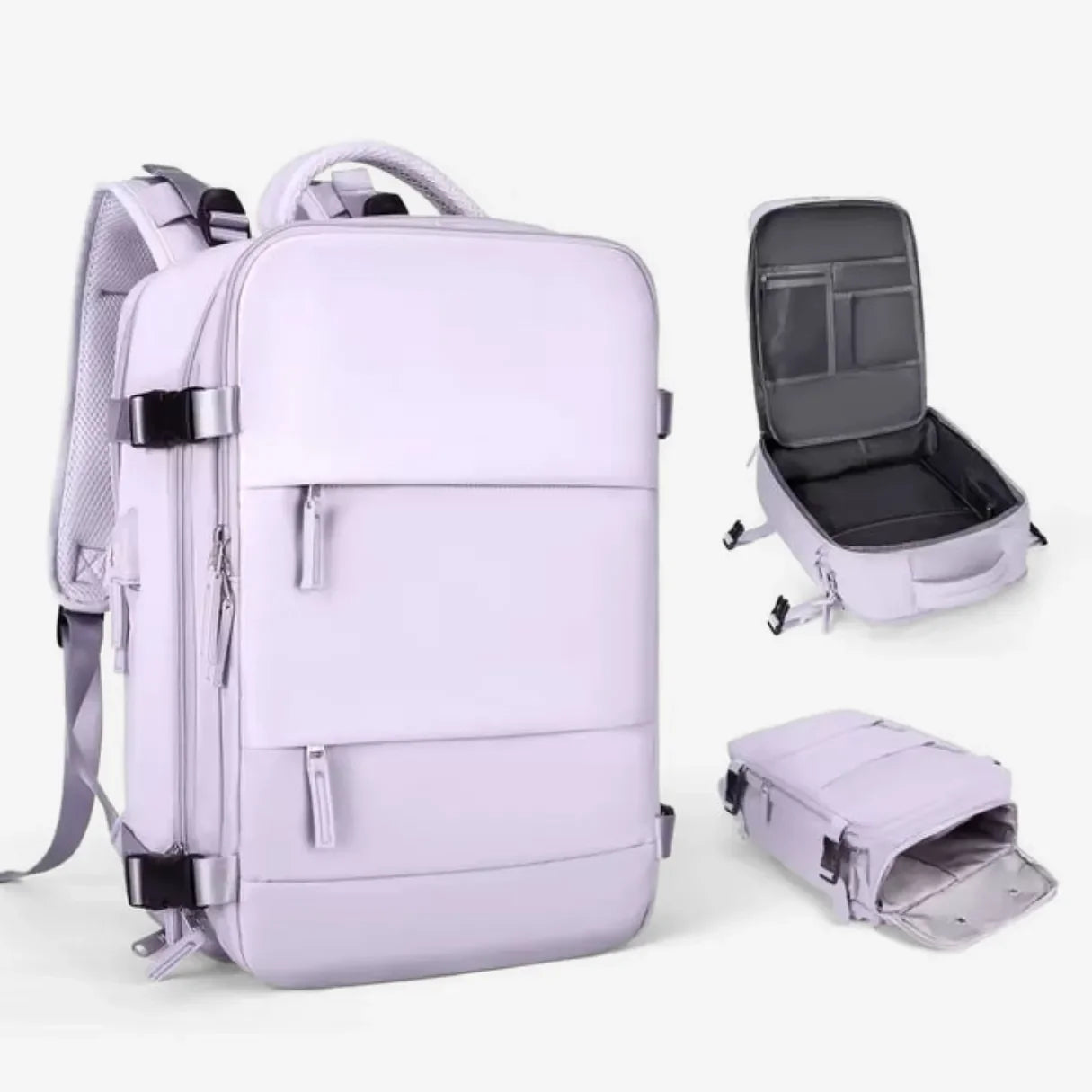 Mochila de viagem feminina BagTravel de 35 litros impermeável, com design moderno e tamanho perfeito para levar como bagagem de mão no avião.