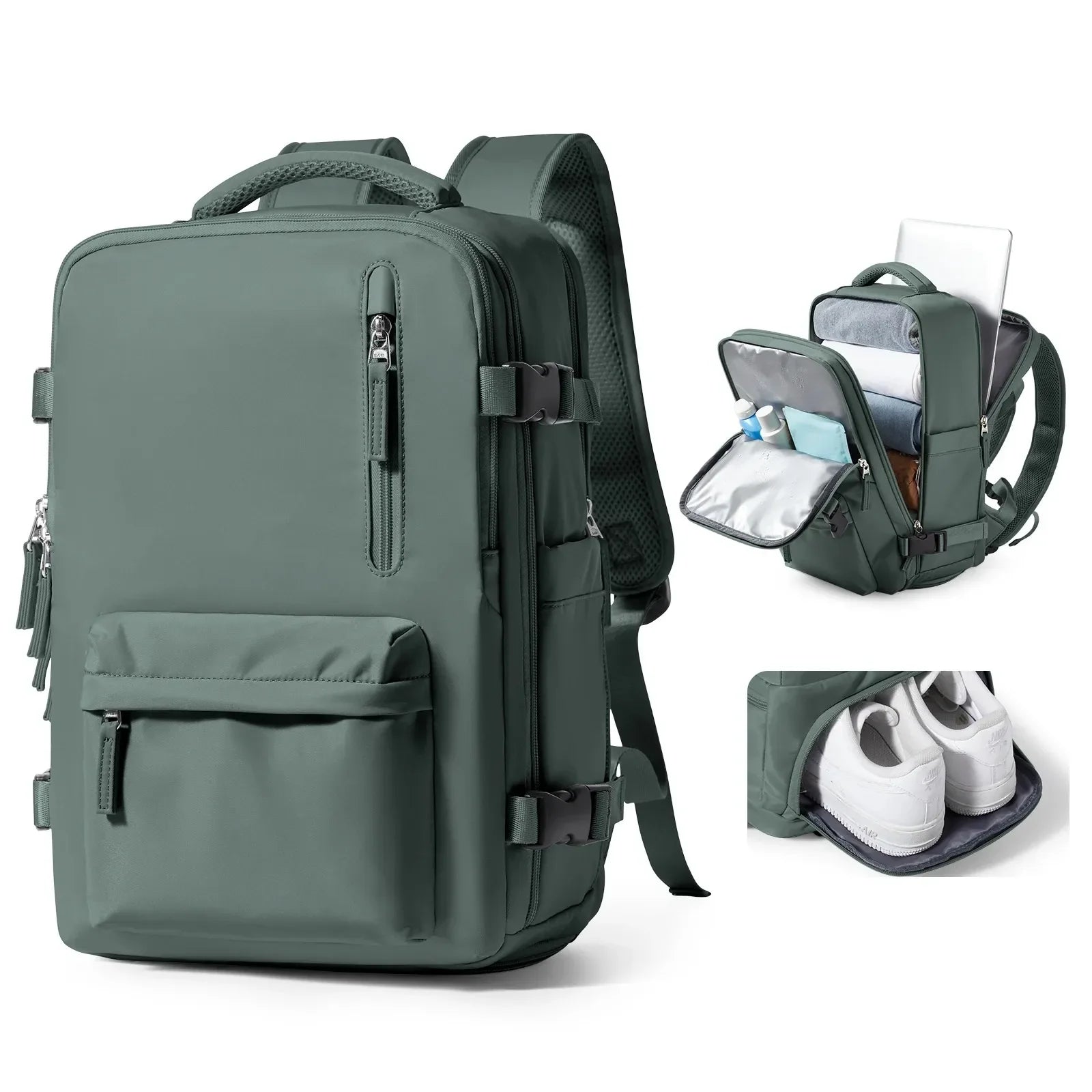 Mochila Expansiva 12 compartimentos - 29L Impermeável BellaJourney™ - uniescolhas