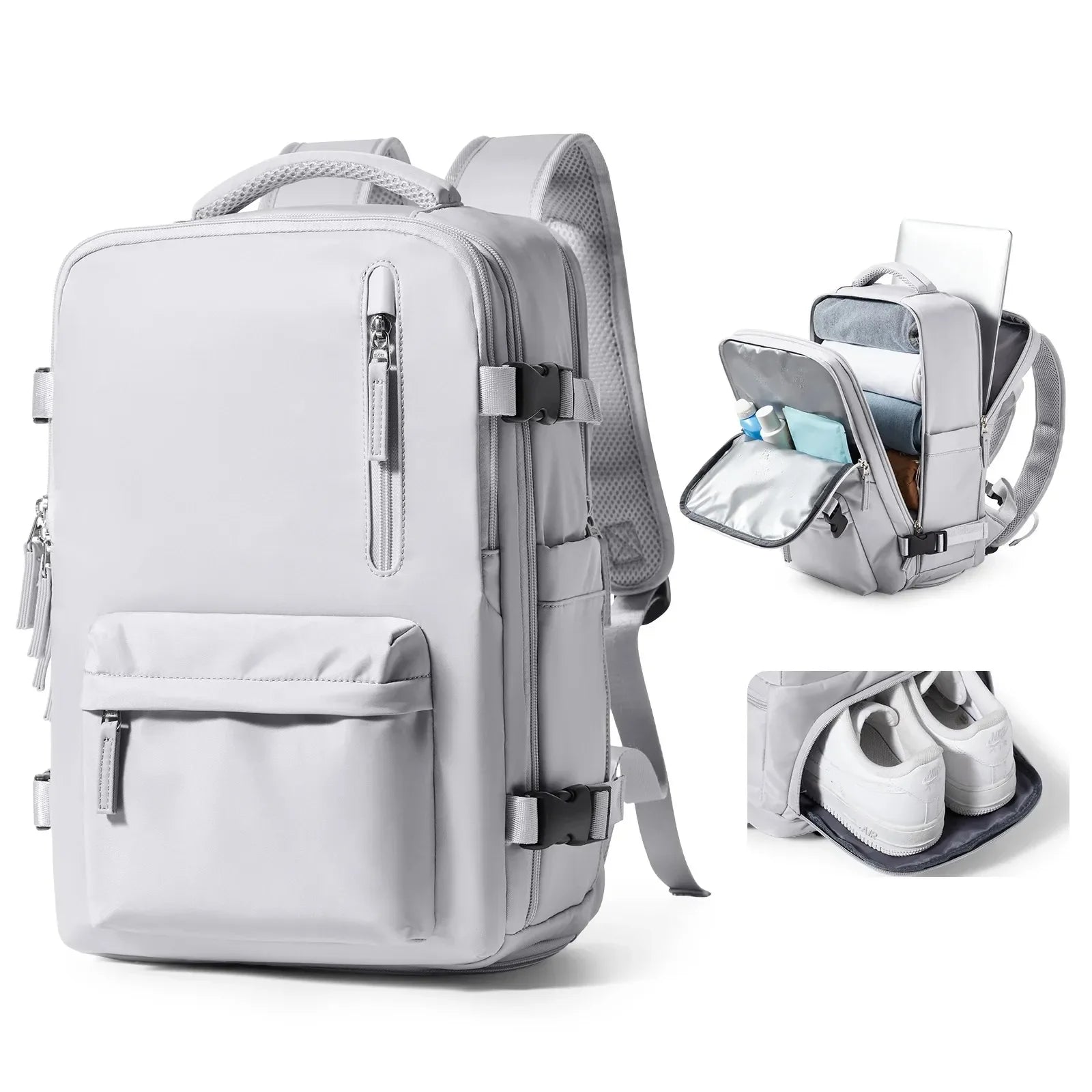 Mochila Expansiva 12 compartimentos - 29L Impermeável BellaJourney™ - uniescolhas