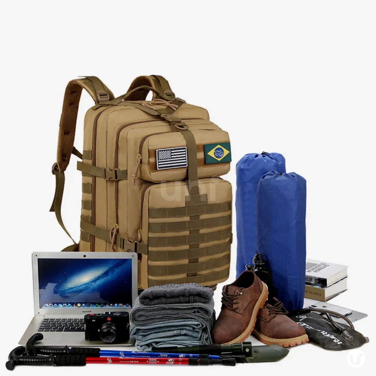 Mochila Tática 50L — Impermeável, Resistente e Estilosa Tactical Titan™ - uniescolhas