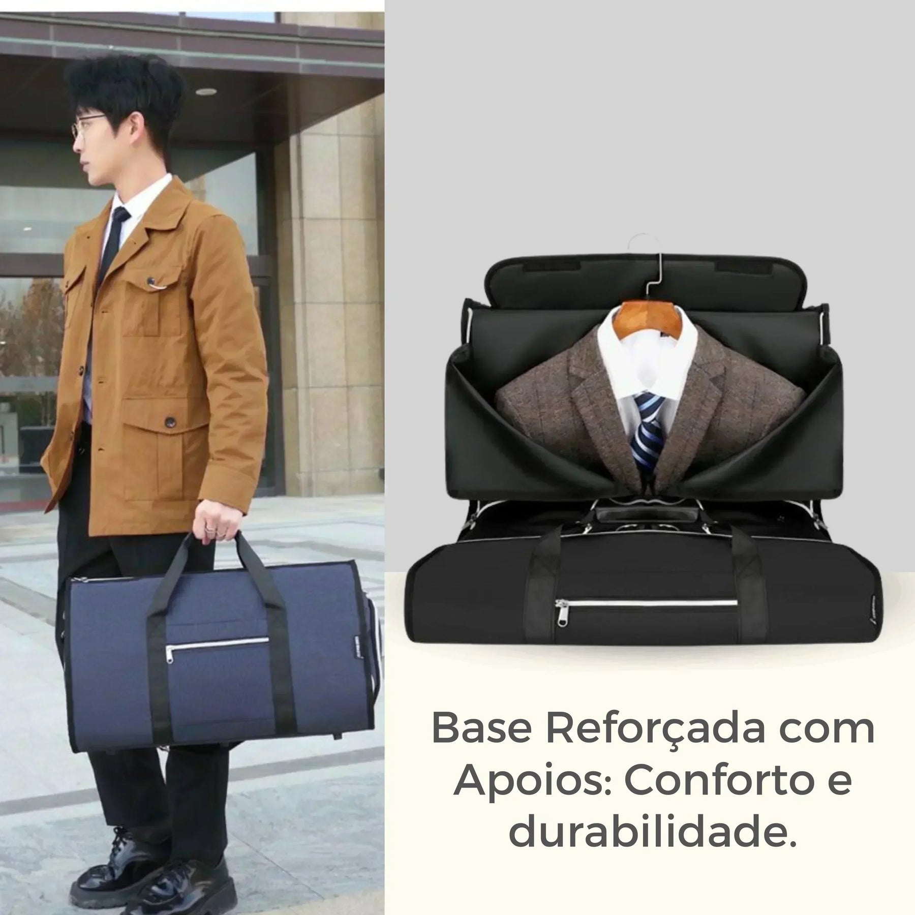Bolsa de Viagem Porta-Terno Antiamasso com Porta-Sapatos 49L - EliteTravel™
