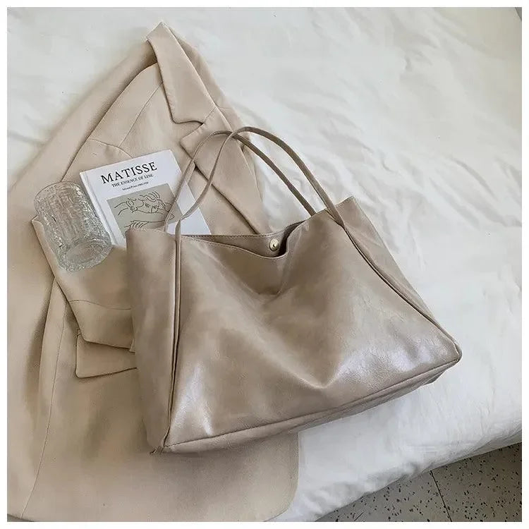 Bolsa de Couro Minimalista Forro de Algodão e Fecho de Fivelas de Metal Morbol™ - uniescolhas