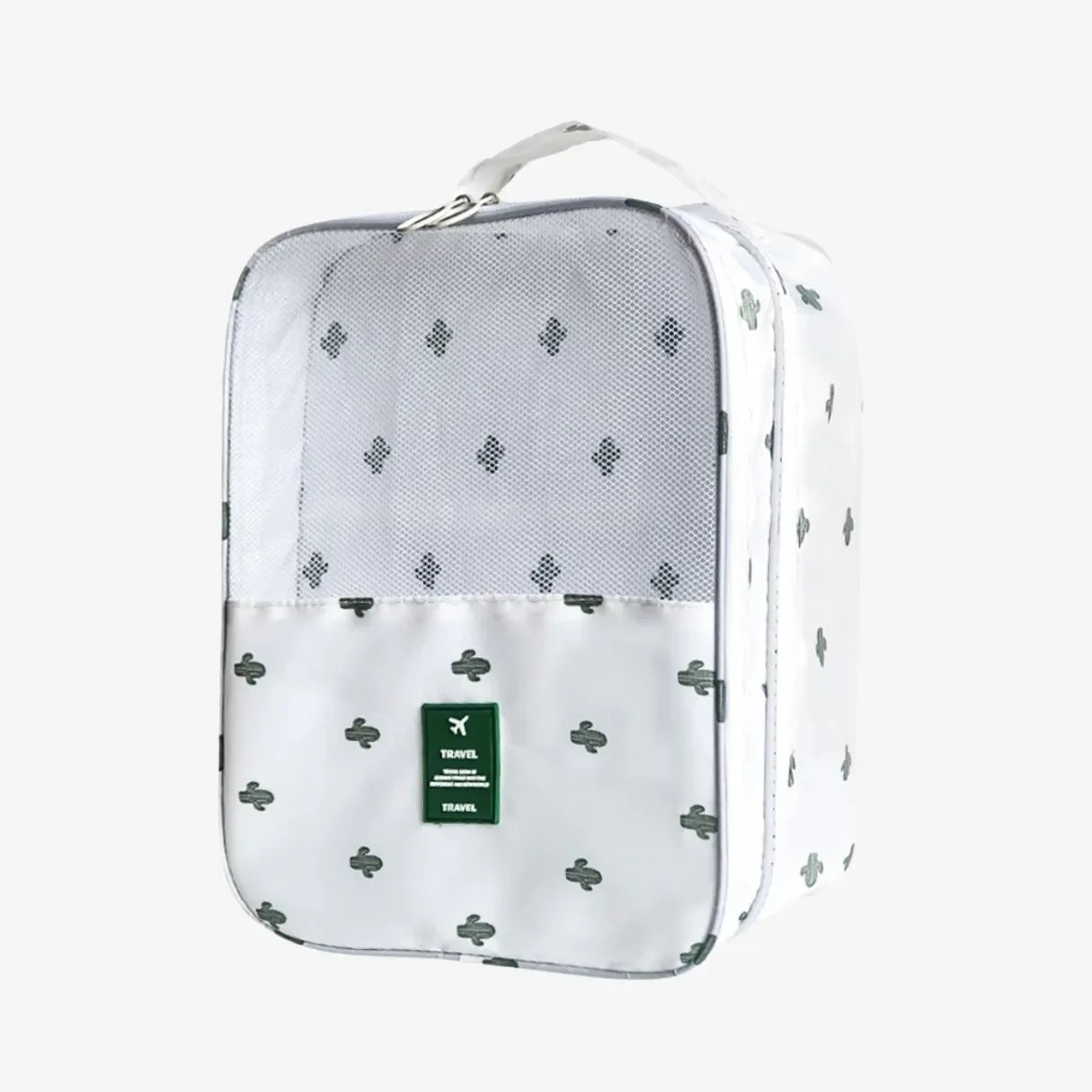 Organizador de sapatos de viagem impermeável da UniEscolhas, com design elegante em tecido Oxford premium, ideal para proteger calçados dentro da mala.