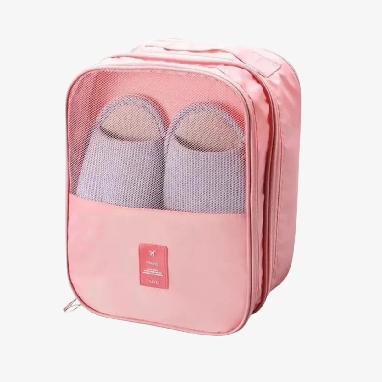 Organizador de sapatos de viagem impermeável da UniEscolhas, com design elegante em tecido Oxford premium, ideal para proteger calçados dentro da mala.