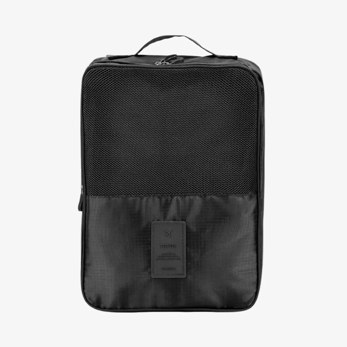 Organizador de sapatos de viagem impermeável da UniEscolhas, com design elegante em tecido Oxford premium, ideal para proteger calçados dentro da mala.