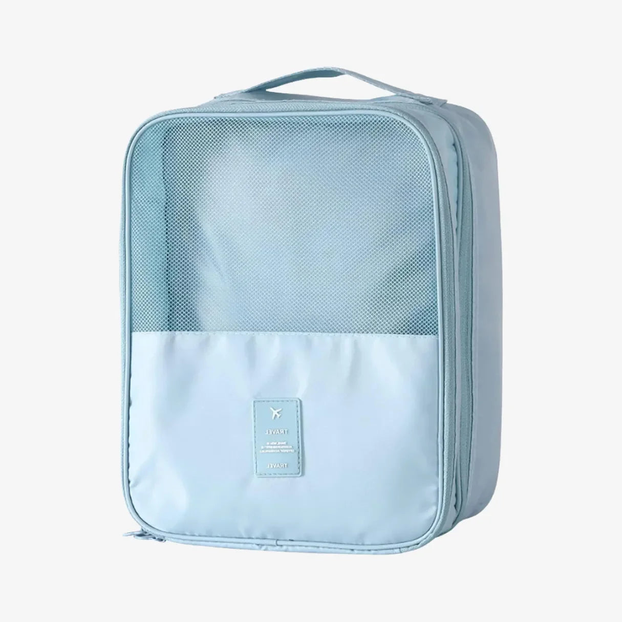 Organizador de sapatos de viagem impermeável da UniEscolhas, com design elegante em tecido Oxford premium, ideal para proteger calçados dentro da mala.