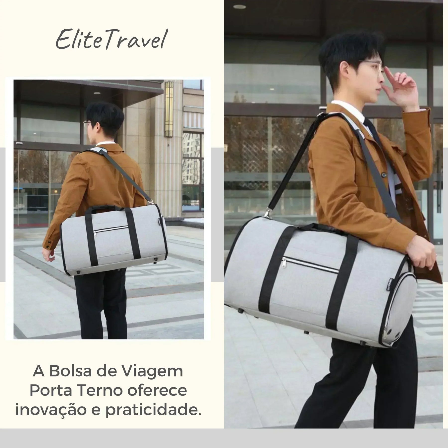 Bolsa de Viagem Porta-Terno Antiamasso com Porta-Sapatos 49L - EliteTravel™