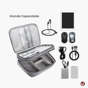 Organizador de Cabos e Carregadores para Viagem Impermeável