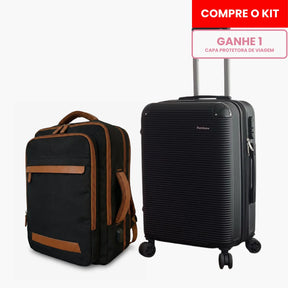 Kit Mala de Bordo 10kg e Mochila Siena™ com Capa Protetora