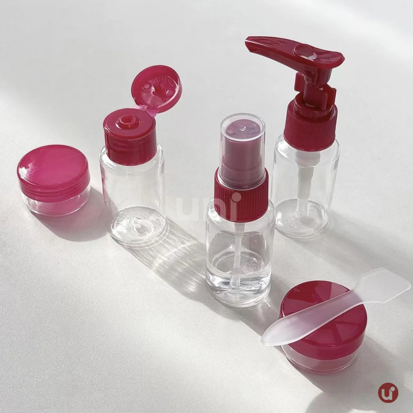 Kit Viagem 5 a 8 Peças Frascos Silicone Antivazamento + Necessaire