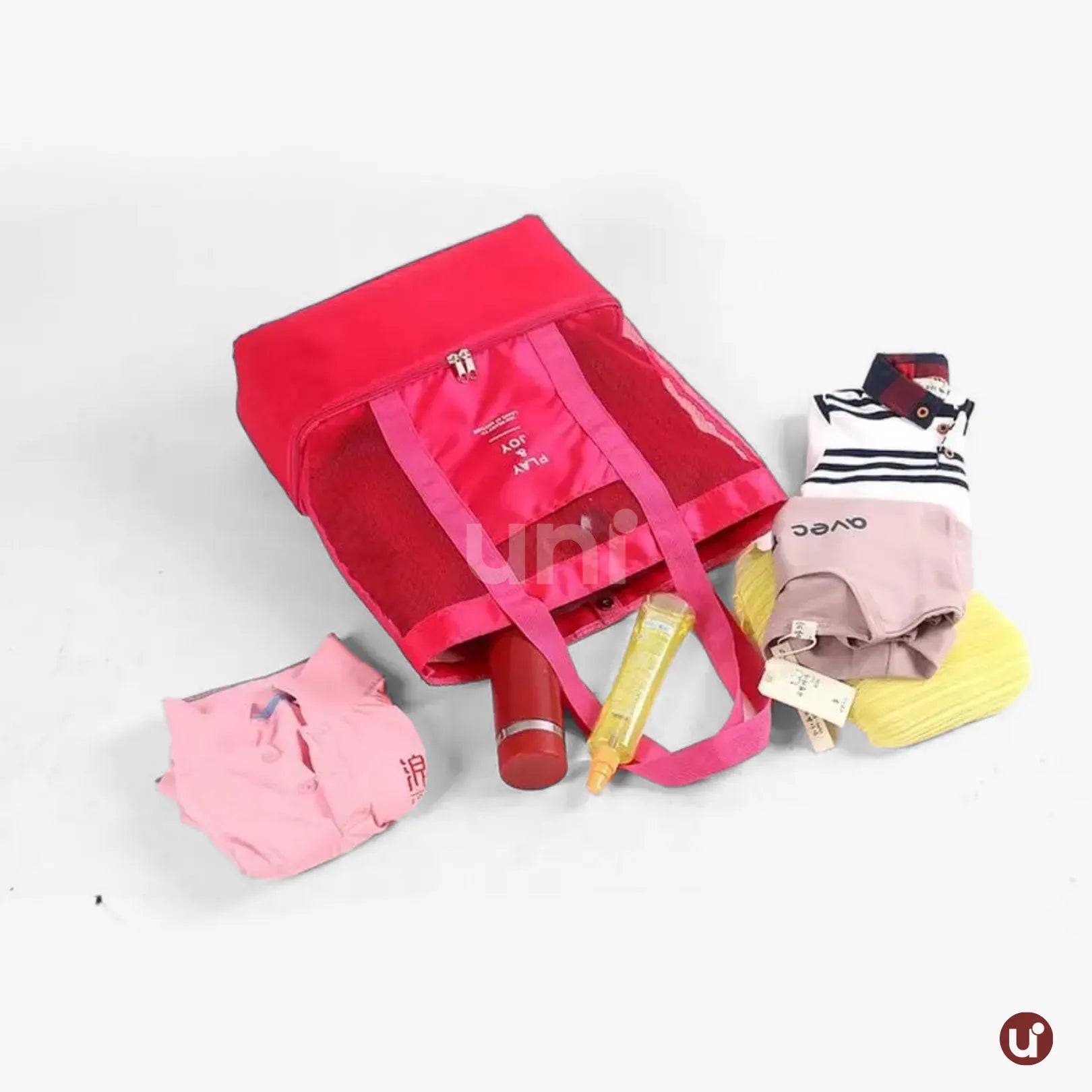 Bolsa de Praia Térmica 2 em 1 Uni Summer: Cooler Integrado & Anti-Areia