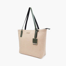 Bolsa Feminina de Praia Grande com Zíper - California Palha Sintética