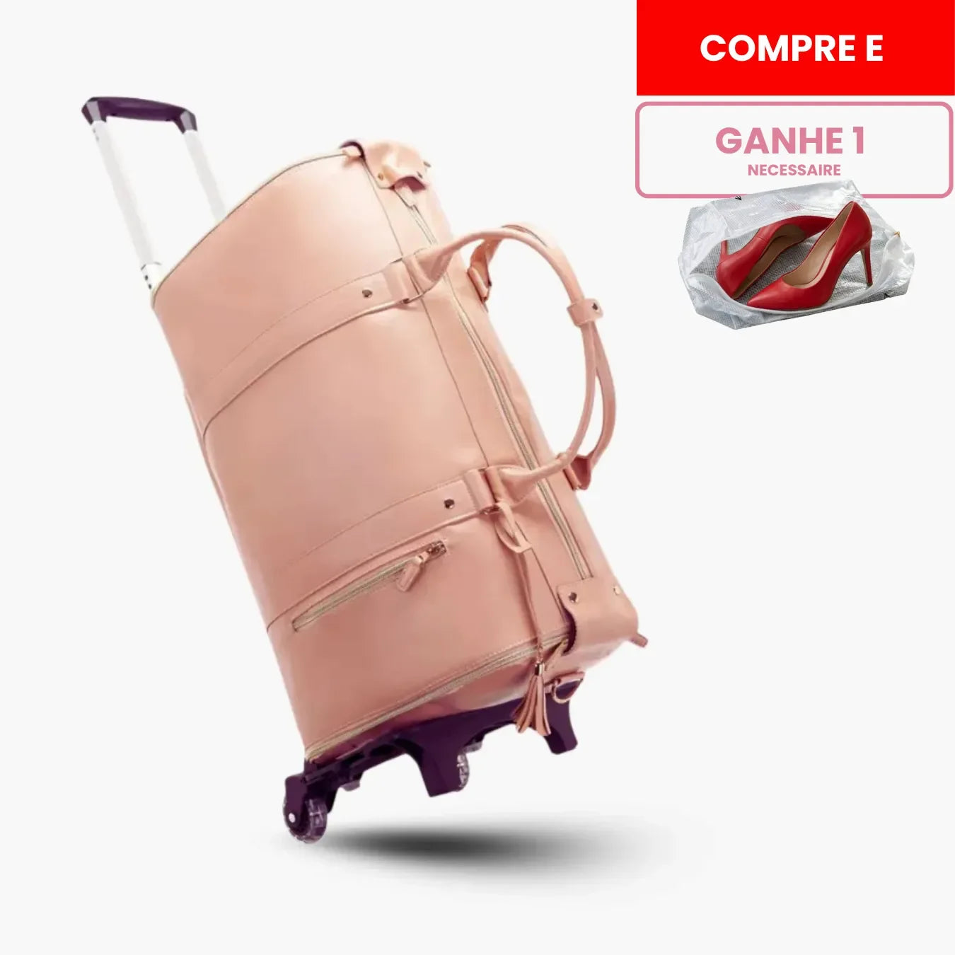 Mala de Bordo 10kg JetSetFemme™ - A Bolsa de Viagem Anti-Amasso