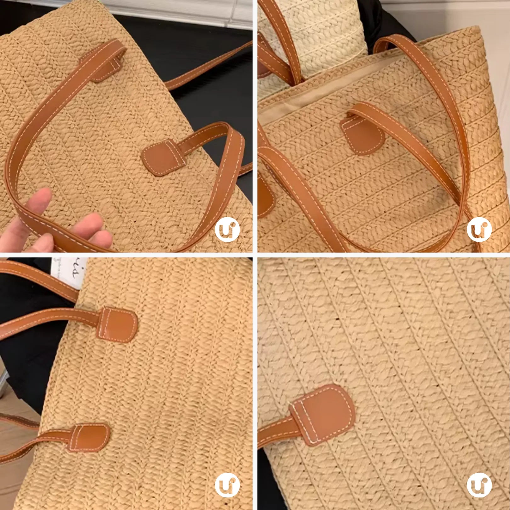 Bolsa de Praia com Zíper e Forro Interno – Espaçosa e Elegante