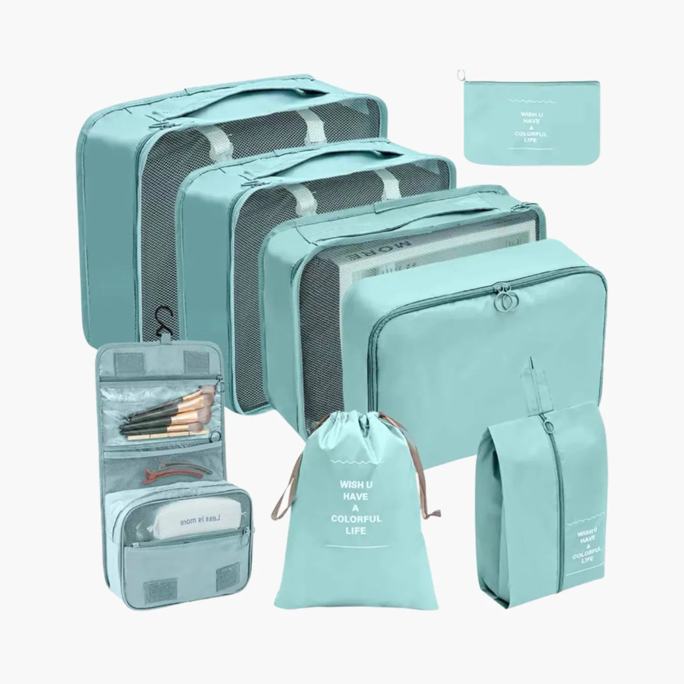 Conjunto Bolsas Organizadoras x8 Peças Impermeáveis VibePack™