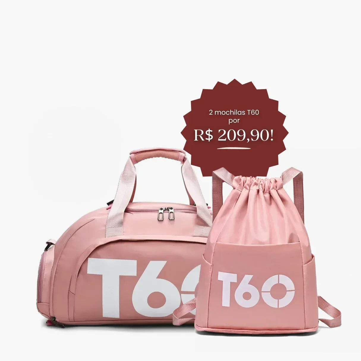 Kit Bolsas de Viagem e Academia Unissex T60 TRAFT + T60 BAG - uniescolhas
