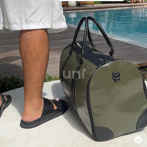 Mala de Mão Verde Espaçosa Dobrável 60L Roller JetSetFemme™