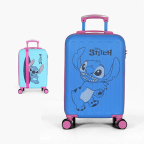 Mala de Bordo Infantil Stitch Luxcel ABS 19” Dupla Face, Rodas 360 e Cadeado