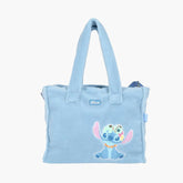 Bolsa Infantil Stitch & Xepa Azul em Pelúcia Premium – Disney Fofa Últimas Unidades