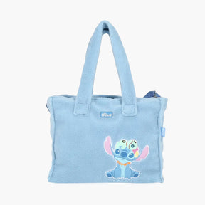 Bolsa Infantil Stitch & Xepa Azul em Pelúcia Premium – Disney Fofa Últimas Unidades