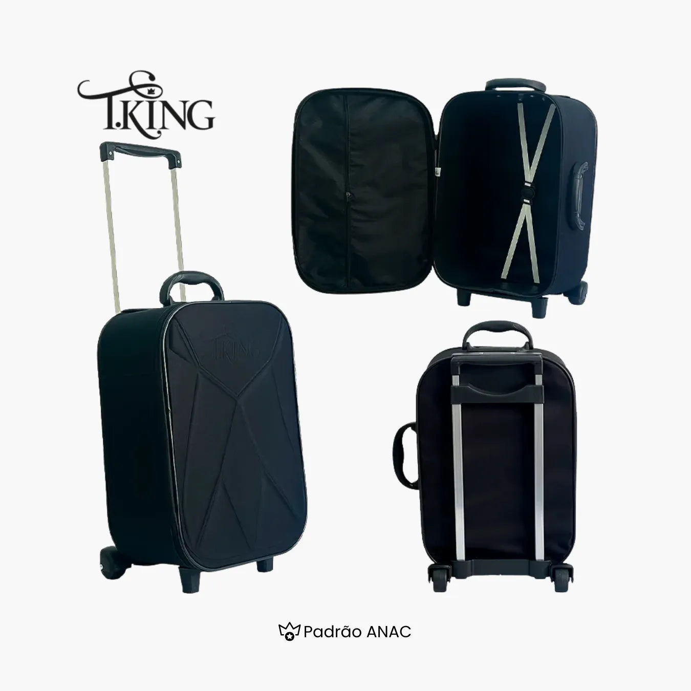Mala de Bordo 10kg Padrão ANAC Leve e Resistente - T.King
