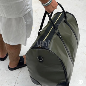 Mala de Mão Verde Espaçosa Dobrável 60L Roller JetSetFemme™