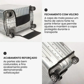Capa para Mala de Viagem Transparente em PVC Cristal