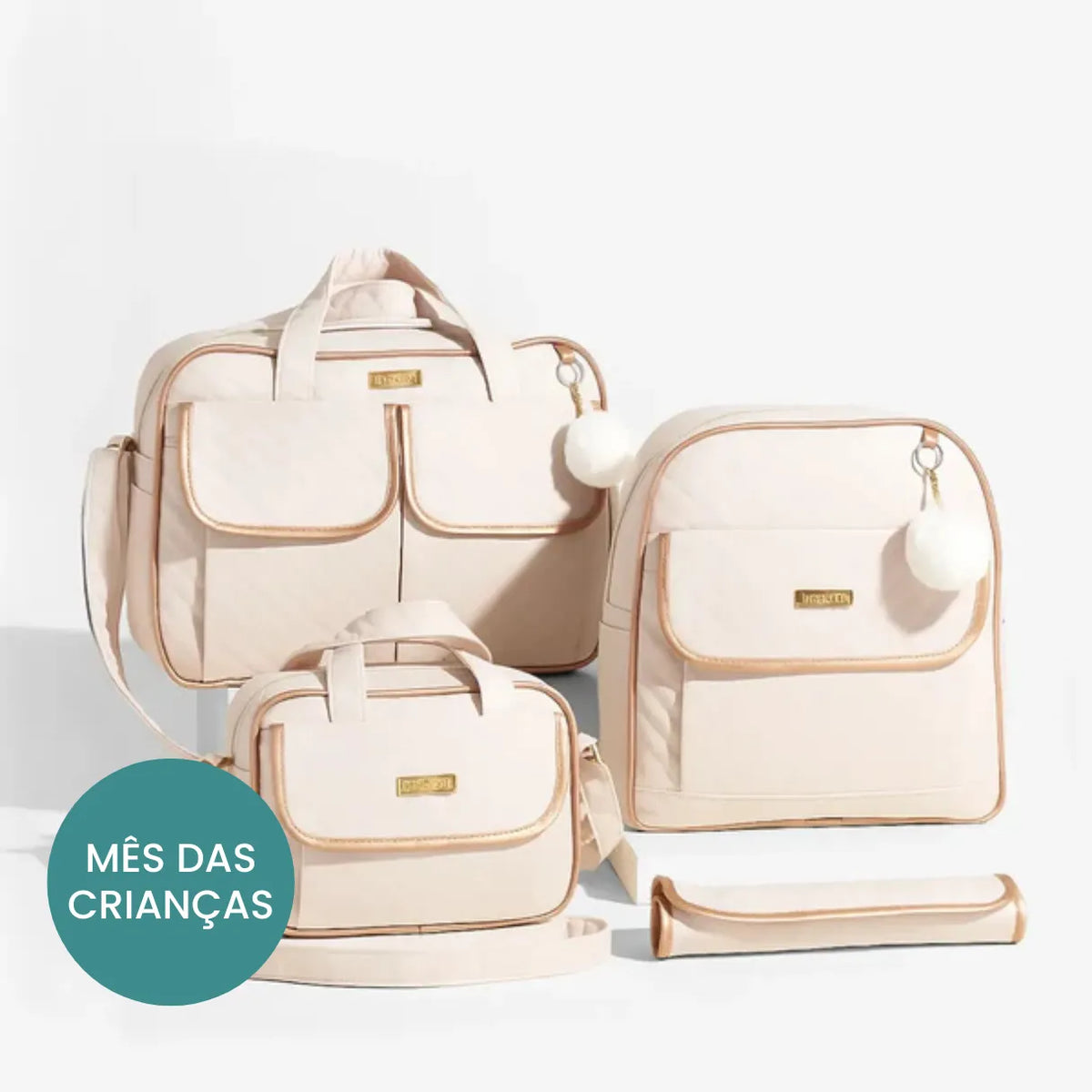 Kit Bolsa Maternidade Impermeável 4 em 1 com Mochila e Trocador – Unissex Kit Mommy