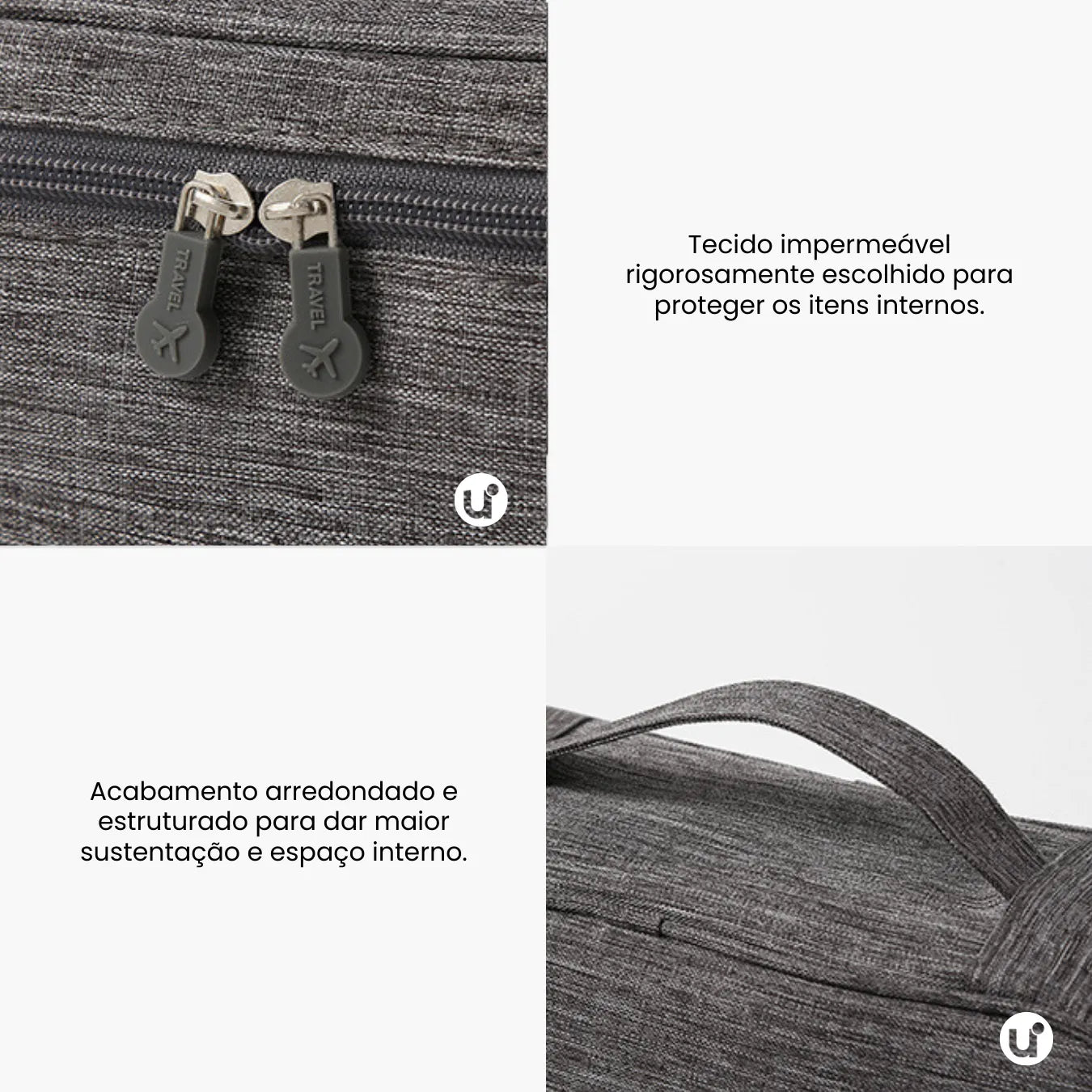 Organizador de Cabos e Carregadores para Viagem Impermeável