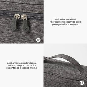 Organizador de Cabos e Carregadores para Viagem Impermeável