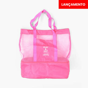 Bolsa de Praia Térmica 2 em 1 Uni Summer: Cooler Integrado & Anti-Areia