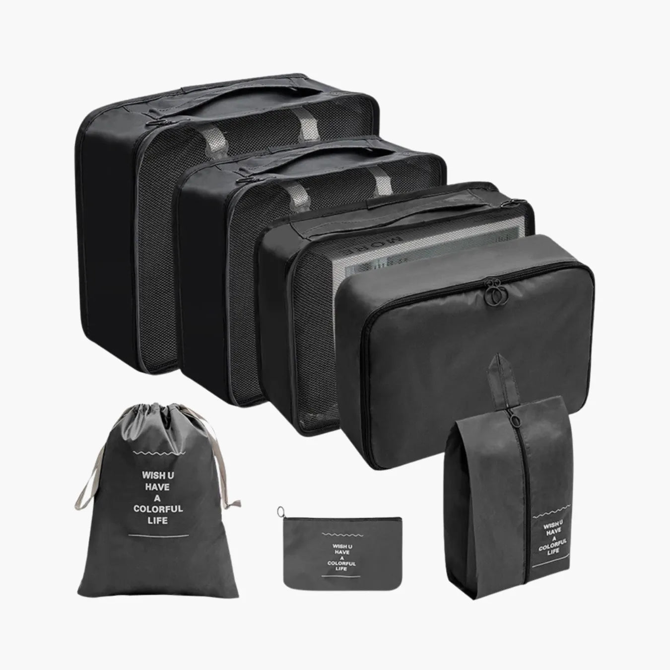 Conjunto Bolsas Organizadoras x8 Peças Impermeáveis VibePack™