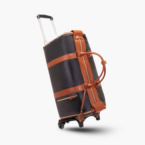 Mala de Mão Preta Caramelo Espaçosa Dobrável 60L Roller JetSetFemme™