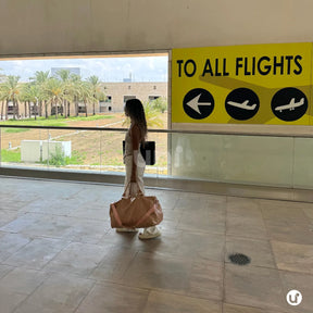 Mala de Mão Rosa Espaçosa Dobrável 60L Roller JetSetFemme™