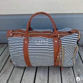 Mala de Mão Listrada Espaçosa Dobrável 60L Roller JetSetFemme™