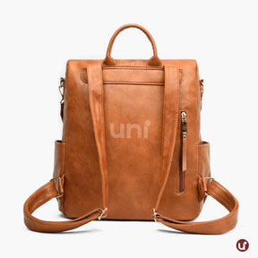 Mochila Feminina Antifurto Shiny Diary 2026 Couro Premium Impermeável 3 em 1