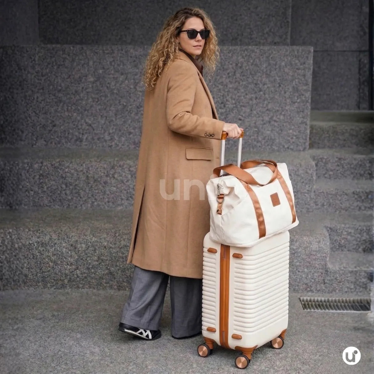 Kit Mala de Bordo 10kg Rodas Removíveis ANAC + Bolsa e Nécessaire