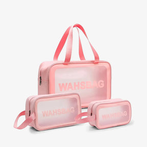 Kit 3 Bolsas Transparentes WashBags™ - uniescolhas