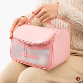 Necessaire de Viagem com Gancho Transparente WashBag Premium