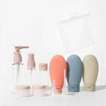 Kit Viagem — 11 Frascos Compactos Antivazamento com Nécessaire Transparente - uniescolhas