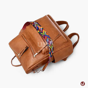 Mochila Feminina Antifurto Shiny Diary 2026 Couro Premium Impermeável 3 em 1