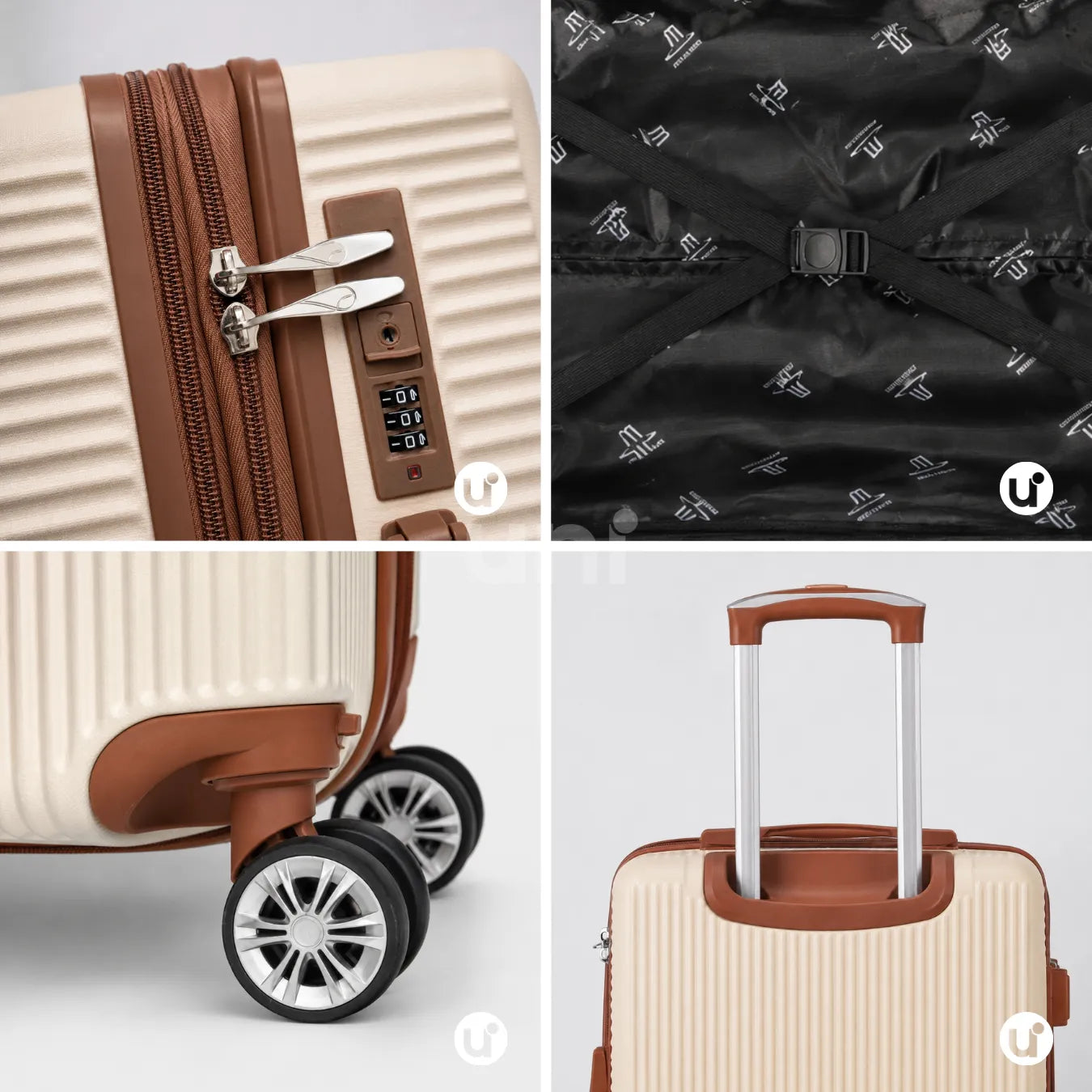 Mala de Viagem NovaTech Rígida ABS — Bordo e Despacho 8kg a 32kg | Cadeado TSA, Rodas 360° Removíveis, Expansível
