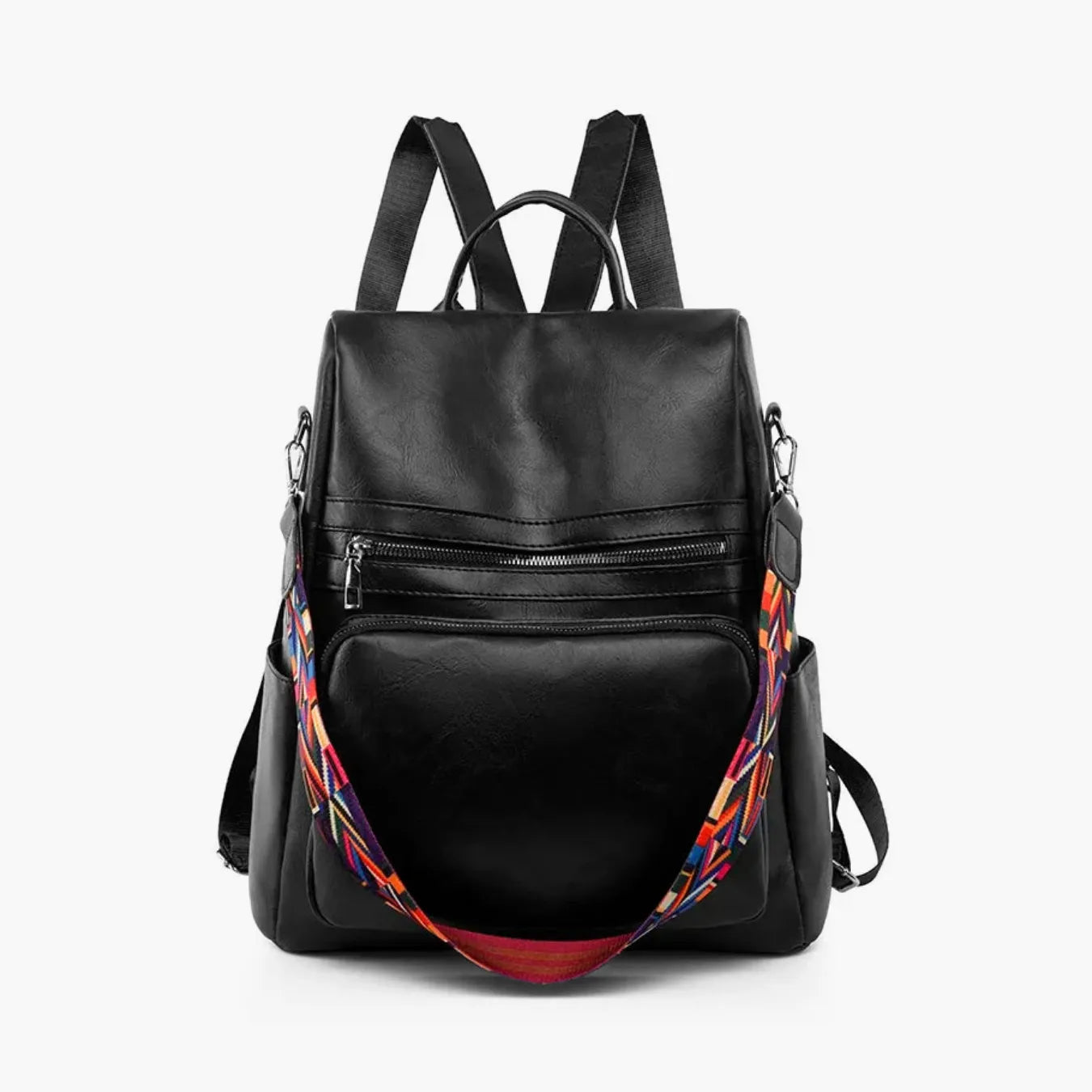 Mochila Feminina Antifurto Shiny Diary 2026 Couro Premium Impermeável 3 em 1