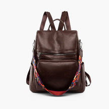 Mochila Feminina Antifurto Shiny Diary 2026 Couro Premium Impermeável 3 em 1