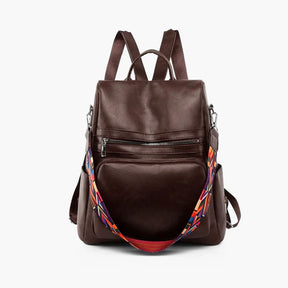 Mochila Feminina Antifurto Shiny Diary 2026 Couro Premium Impermeável 3 em 1